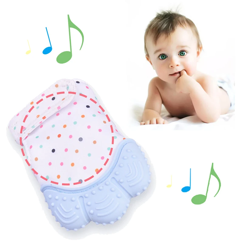 

Baby Boy Girl Molar Toy Teething Glove Newborn Baby Self-Soothing Pain Relief Teething Glove Safe Silicone Food Grade Teething