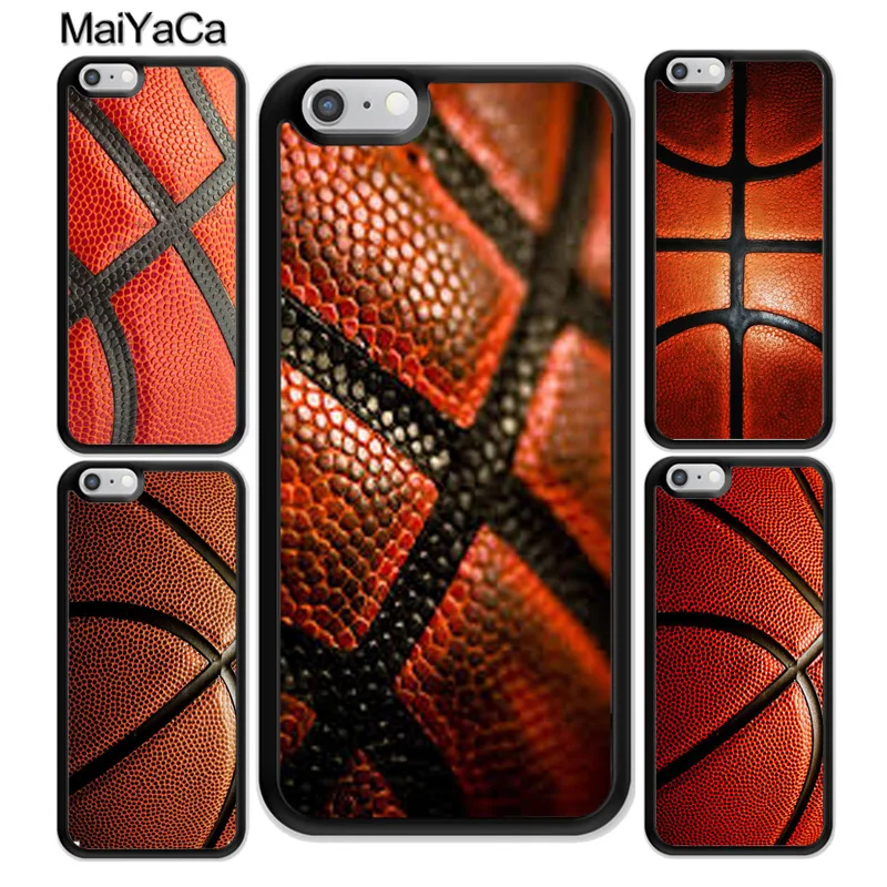 MaiYaCa Basketball Textured Printed Soft TPU Skin Cell Phone Cases For iPhone 6 6S 7 Plus 8 X XR