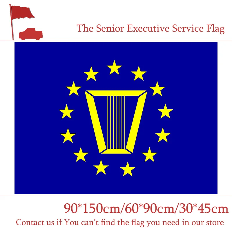 цена 60*90cm 90*150cm The Senior Executive Service Flag American 3x5ft Digital Printing Banner 30*45cm Car Flag