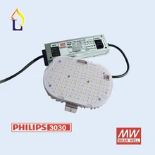 6 шт. светодиодный комплект для модификации для shoebox 100 Вт 120 Вт 150 Вт светодиодный комплект для модификации уличного света наружная лампа Meanwell Driver AC100-277V