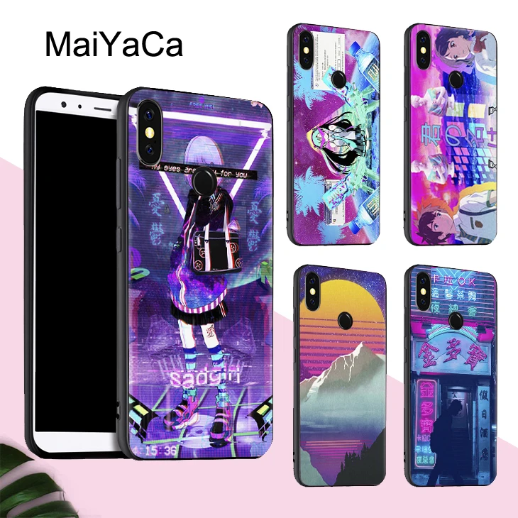 MaiYaCa эетика Vaporwave аниме чехол для POCO X3 F2 Pro Red mi Note 8 8T 7 9 9S 9A 9C Mi 10 Lite A3 | Мобильные