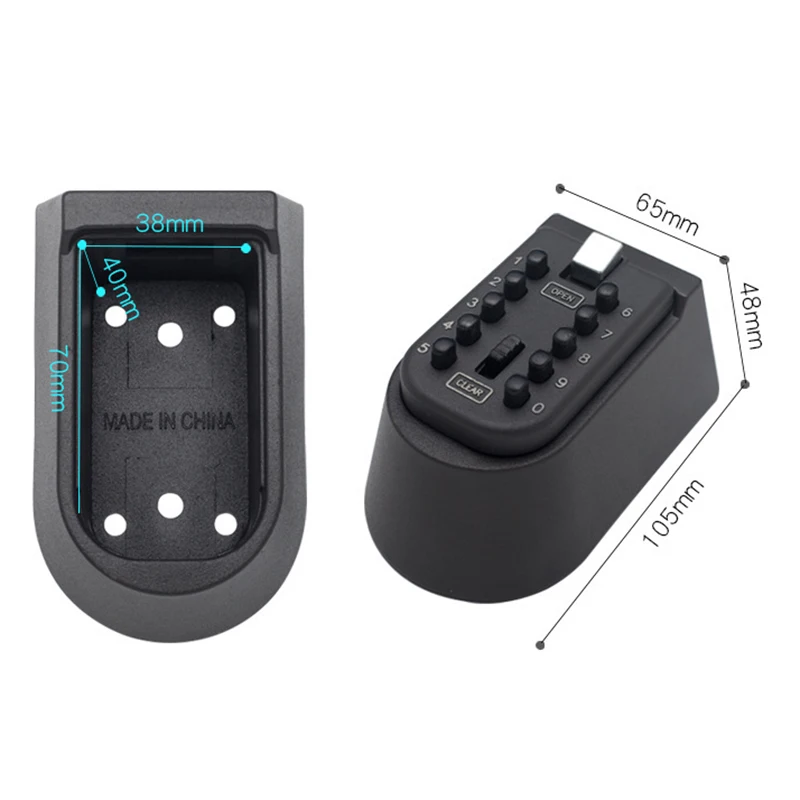 Key Safe Box Aluminium Alloy Wall Mounted Home Safety Password Security Lock Storage Boxes with Code IJS998