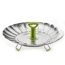 Телескопическая из нержавеющей стали складной Пароварка, фруктовый горшок лотоса, приготовление на пару пароварка, leachate 044