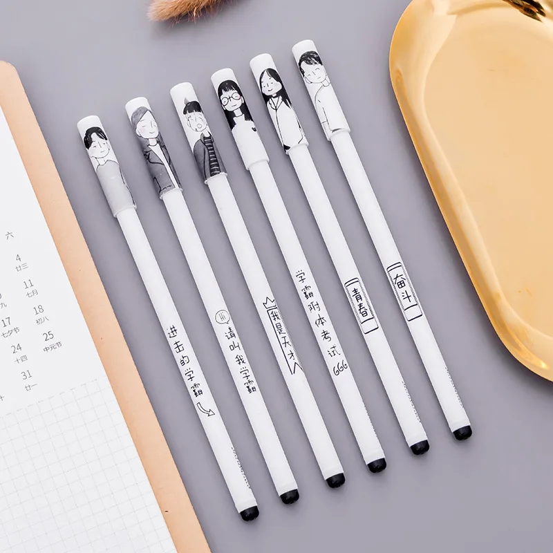 

40 pcs high achiever Neutral Pen Cartoon lovely Creative carbon signature Water Pen Stationery Gift Award Stationery Factory