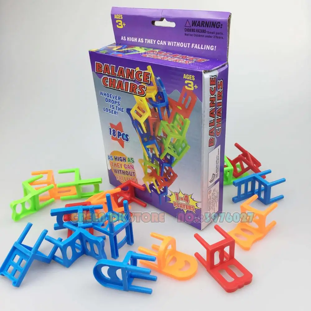 DIY балансировочные стулья смешная Семейная Игра 18 шт. стулья/одна посылка 1 или 4 игрока настольная игра Обучающие игрушки