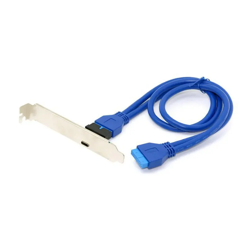 

Single Port USB 3.1 Type C USB-C Female to USB 3.0 Motherboard 19pin Header Adapter with PCI Bracket Panel