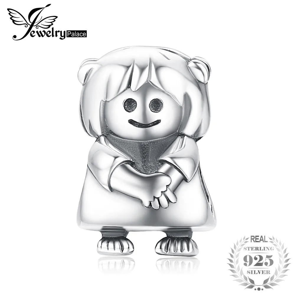 JewelryPalace 925 пробы серебро милая девочка кукла Шарм бусины для женщин модные
