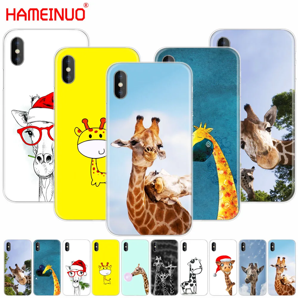 HAMEINUO с милым жирафом для малышей футболка забавным мультипликационным принтом