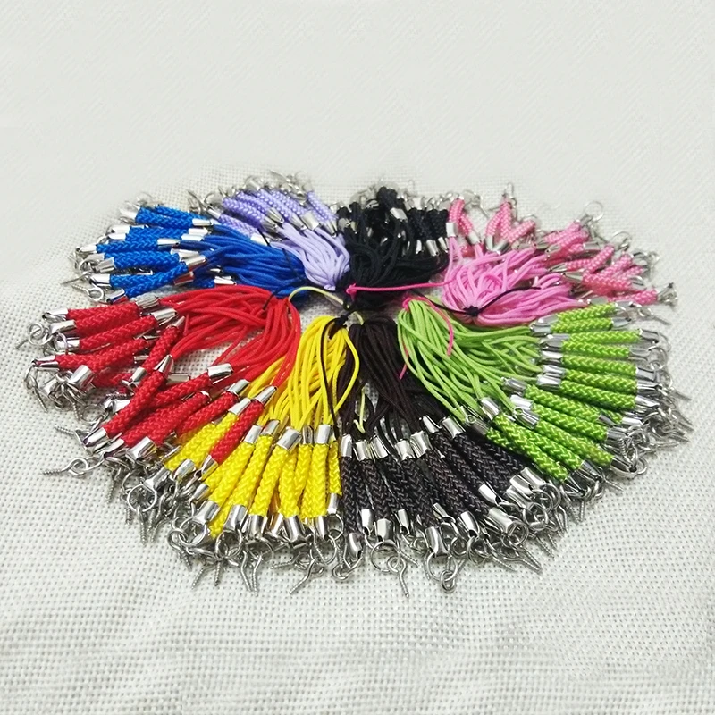 

Lariat Lanyard Nylon cell mobole strap Rope keychains key rings Clasp Eyelets Drilled Screw on Eye head Pins needles jump ring