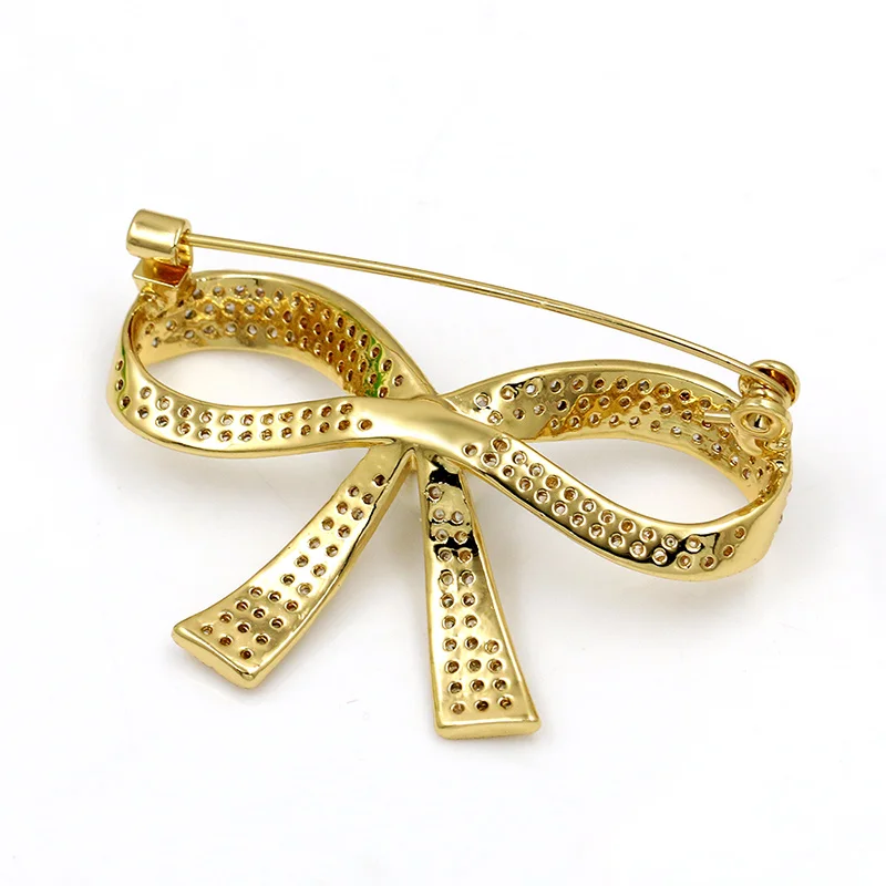 Baiduqiandu Bling Micro Pave CZ белый жемчуг броши «бант» полный Tinny Clear CZ для женщин заявление галстук-бабочка булавки аксессуары для платья