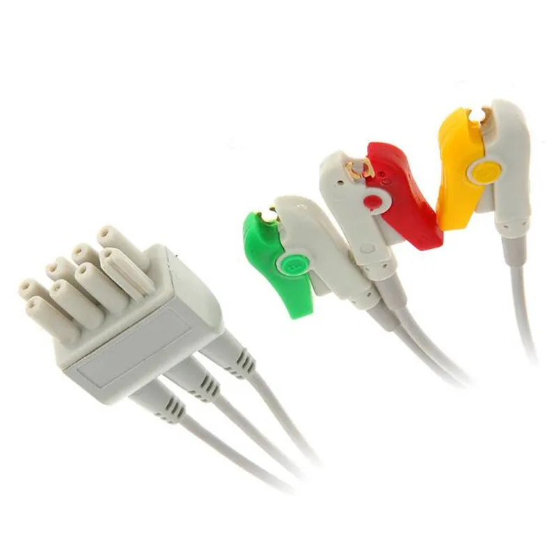 Совместимость с Nihon Kohden ecg терпеливый кабель 3 провода corpuls leadwire TPU 6 M|Монтажный