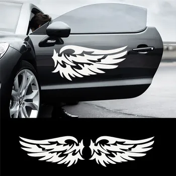 

Guardian Angel Wings Lovely Reflective Car Stickers Fashion Car Door For Strip Subsection black / silver / laser 14 cm * 7 cm