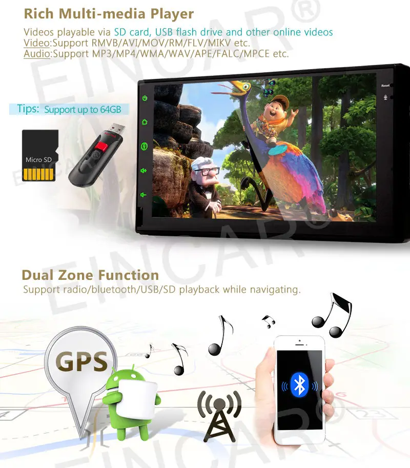 Sale Android 6.0 4G WIFI 7"Double 2DIN Car Radio Stereo No DVD Player GPS Navigation 5 Sale Android 6.0 4G WIFI 7"Double 2DIN Car Radio Stereo No DVD Player GPS Navigation 5