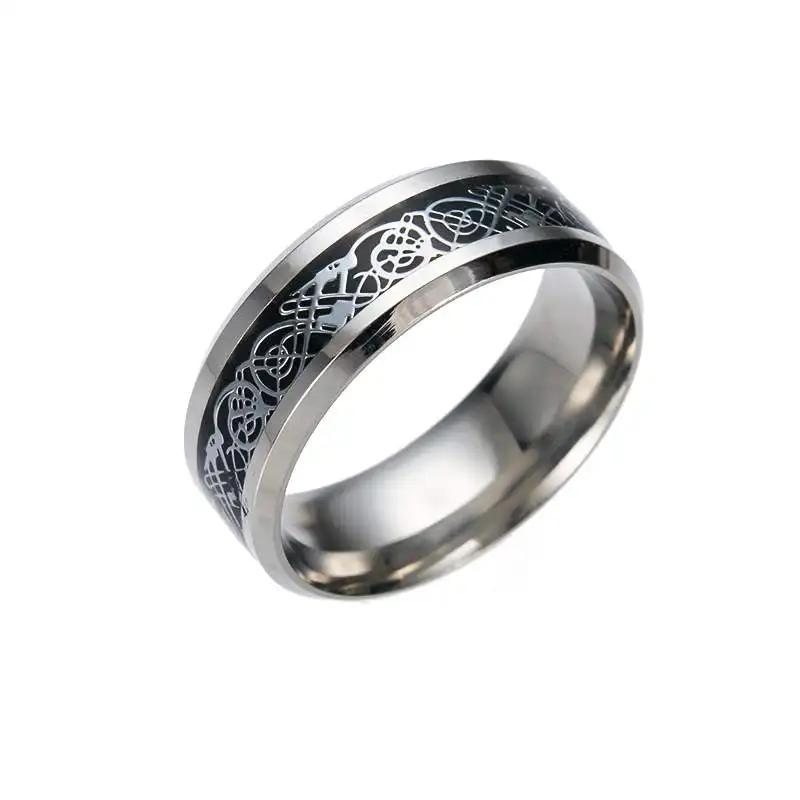 Дракон Руна Тотем 316L нержавеющая сталь мужские кольца кольцо для мужчин лорда бойфренда подарок солдат мужские ювелирные изделия винтажные Влюбленные