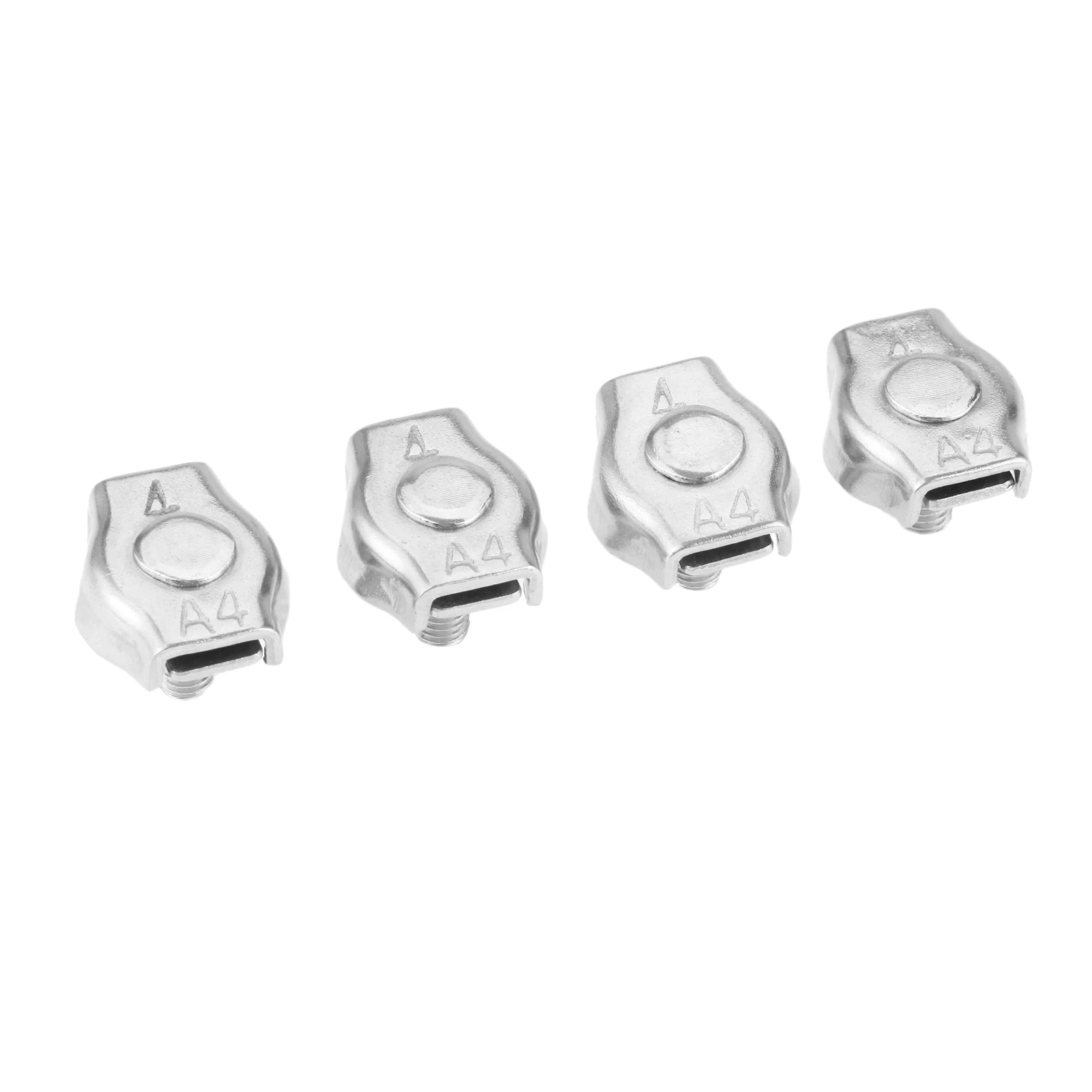 4mm 4 шт. 2/3/4/5/6/8/10 мм Нержавеющая сталь 316 версии A, Симплексное соединение зажимы провод кабель такелаж веревка Захваты зажимы суппорт патрон карты лодка аксессуары - Цвет: 4mm