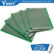 5 шт. 5x7 см 5*7 двухсторонний Прототип PCB diy универсальная печатная плата