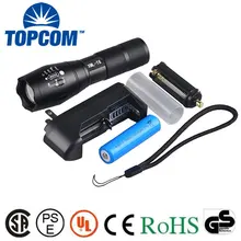 Free ship Tactical Cree led XM L T6 flashlights 3800LM Aluminum Waterproof Zoom Flashlight Torch