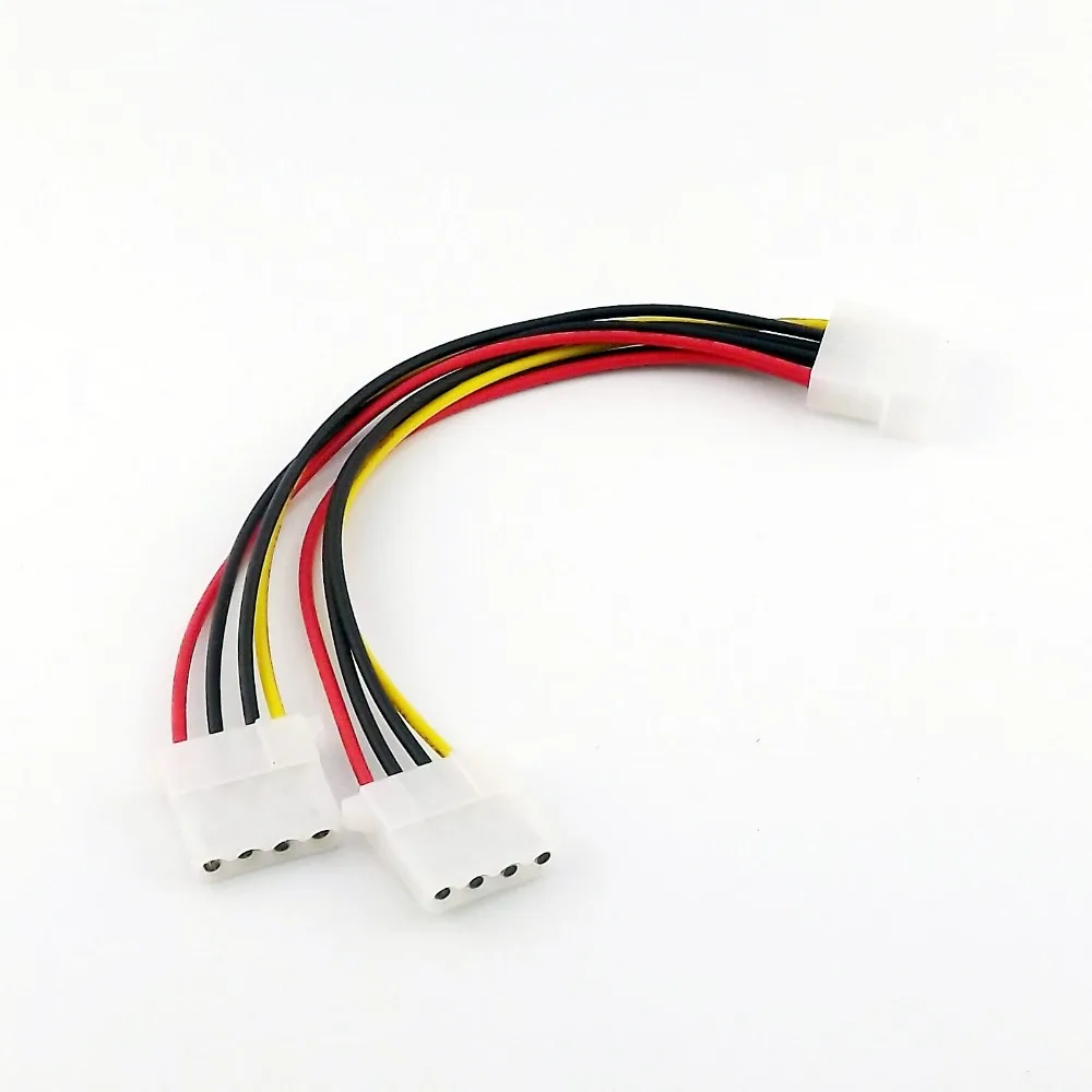 5x IDE 4 булавки Molex Мужской мощность до 2x IDE 4 булавки Женский Y Splitter Удлинительный переходник Кабель 20 см