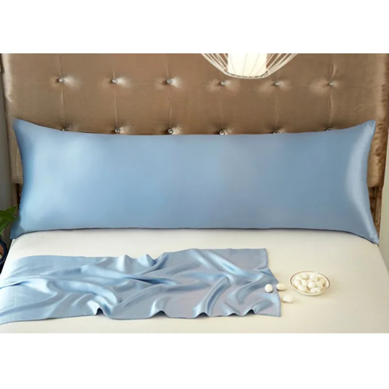 

100% Pure Mullberry Silk Long Pillowcase with Hidden Zipper Soft Silk Zipper Pillow Case Cover for Bedding High Quality 3 Sizes