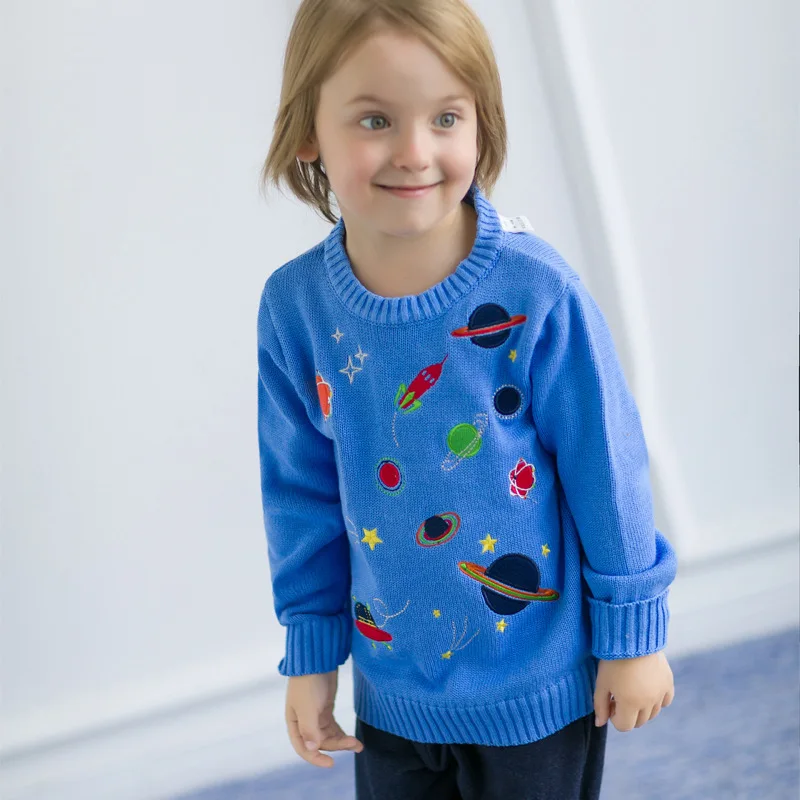 

Sweater Ins Popular Cosmic Embroidery Sweaters Kids Clothes Boys Sweaters Cardigans Girls Sweater Baby Girl Cardigan