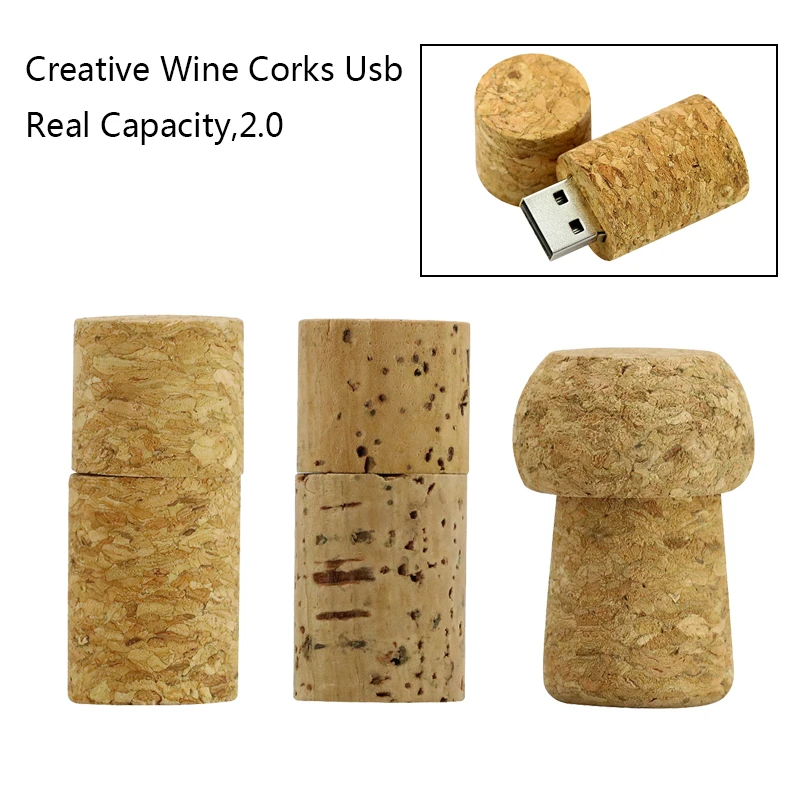 

Wine Bottle Stopper Wood Cork USB Flash Drive 4GB 8G 16G 32GB Pen Drive Pendrive Memory Stick Storage Pendrive Creative Gifts