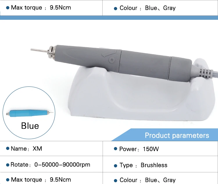 Горячая Распродажа, 50000 об/мин, профессиональный YC-A500+ XM, бесщеточная ручка, для педикюра, маникюра, сильного всасывания, дрель для ногтей, микромотор для маникюра