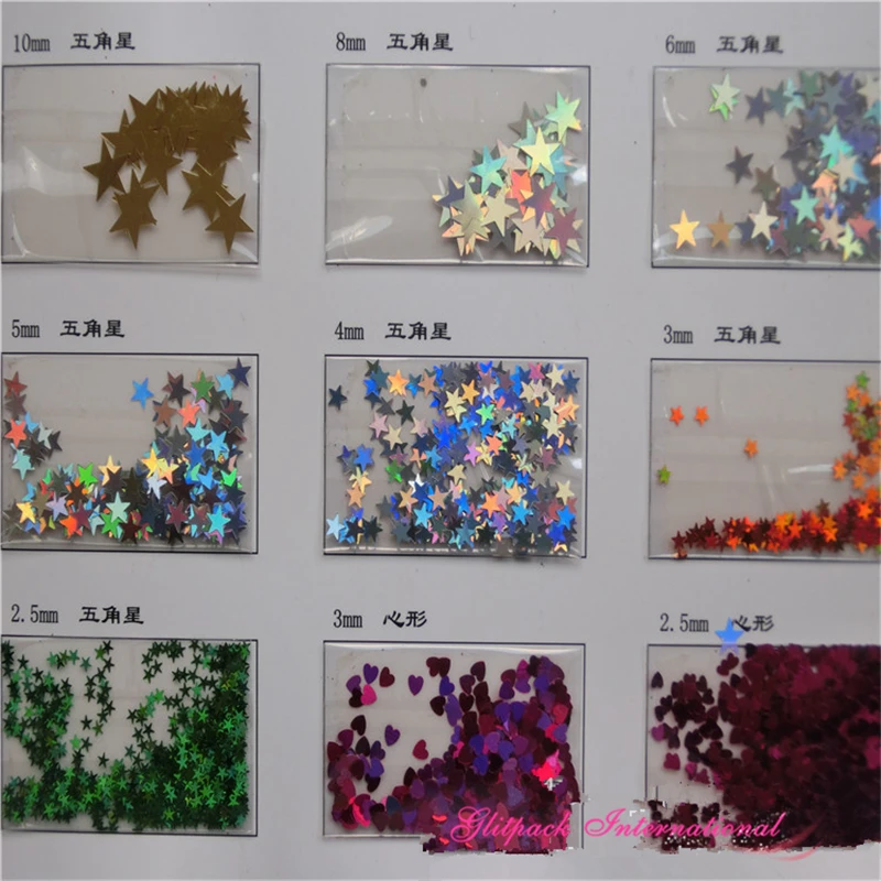 3mm star sequin glitter powder
