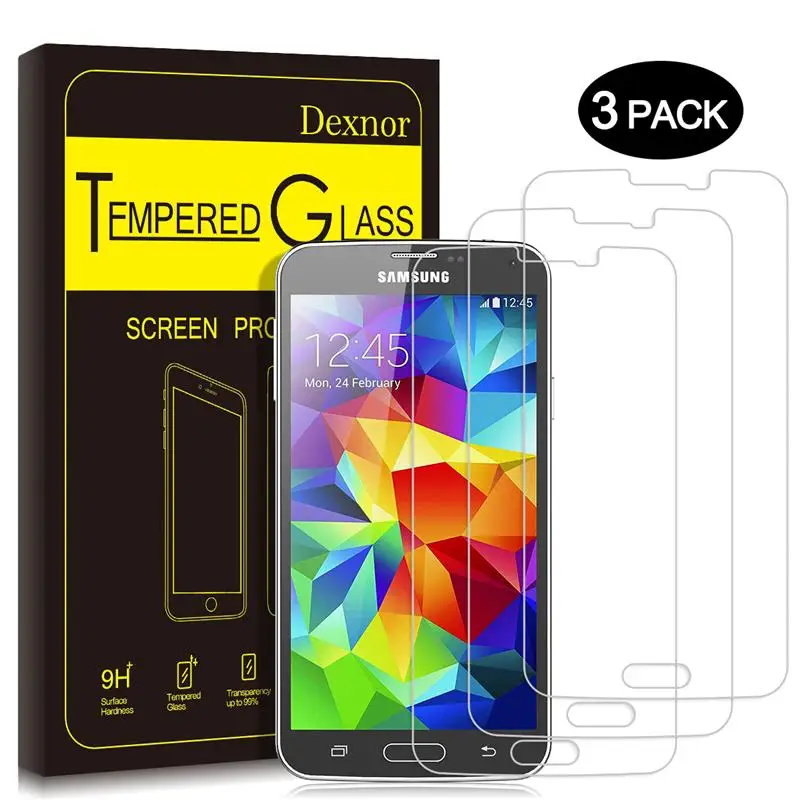 

3PCs For Samsung Galaxy S5 Screen Protector 9H 0.25mm Tempered Glass for Samsung Galaxy S5 G900 G900F Protective Glass