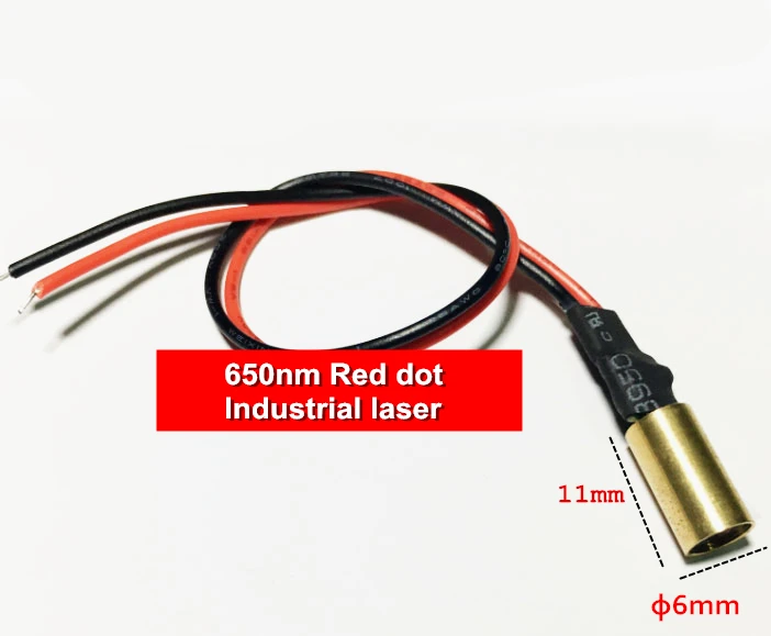 

650nm Red dot Industrial laser,adjustable focal (3-5V,diameter 6mm) laser module