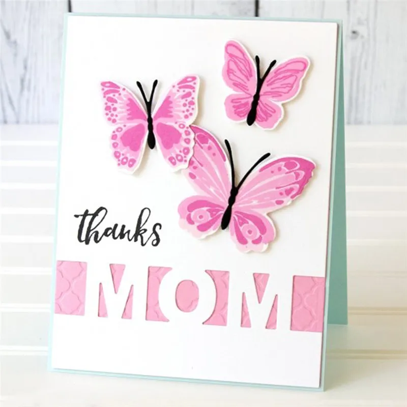 

GJCrafts Block Mom Word Dies Cutting Dies 2019 for Card Making Scrapbooking DIY Album Embossing Paper Craft Letter Metal Die Cut