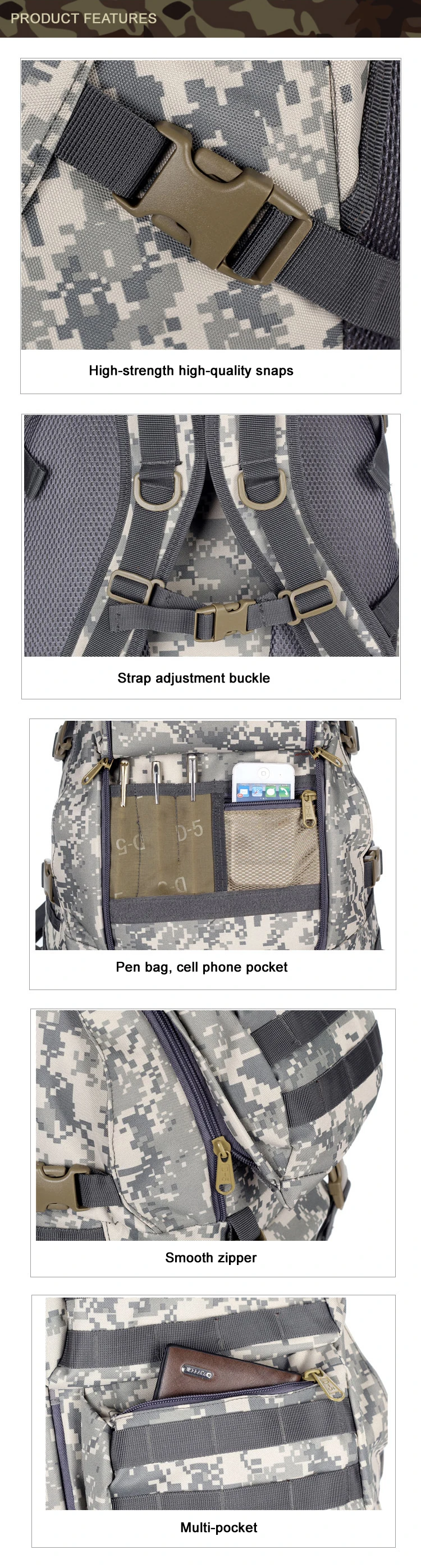 Мужской женский унисекс Открытый военный тактический большой рюкзак походная сумка рюкзак 45л MOLLE тактический армейский эргономичный
