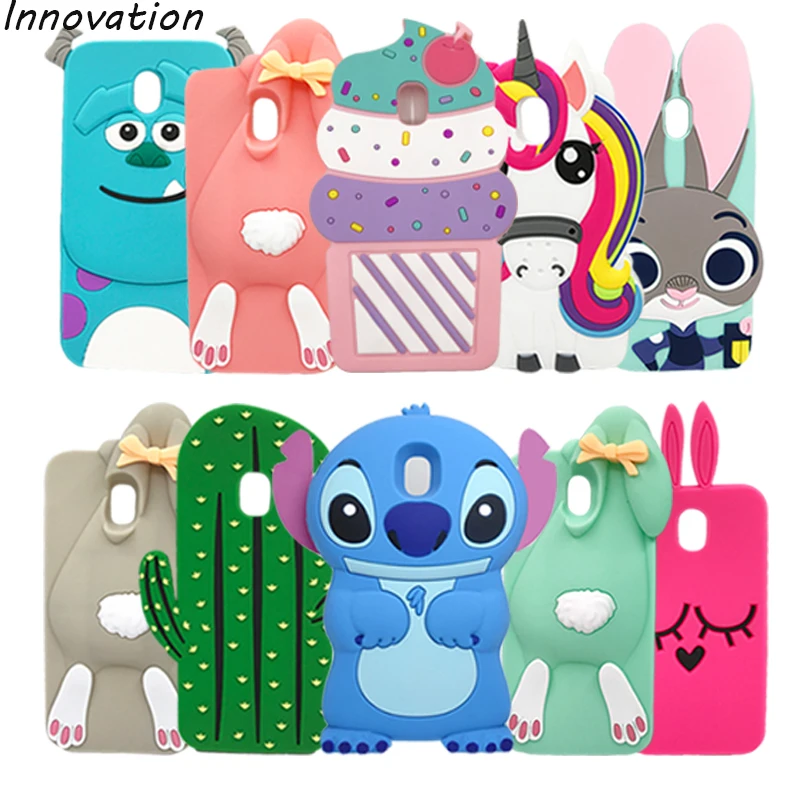 

Innovation 3D Lovely Cartoon Unicorn Soft Silicone Phone Back Cases For Samsung Galaxy J3 2017 J330 J330F J330G EU Version Cover