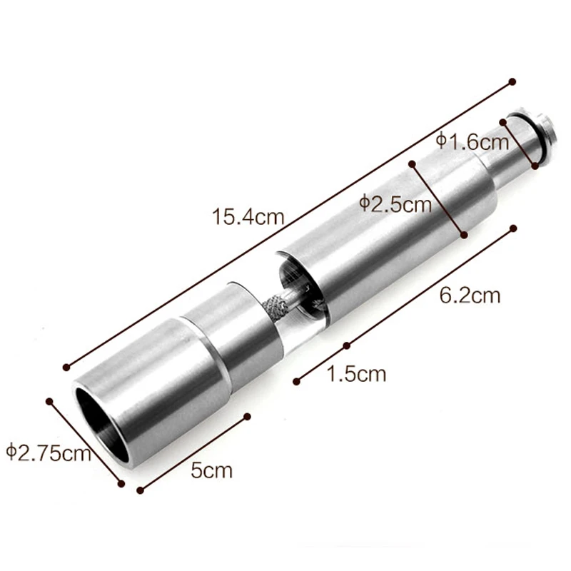 ORZ кухонная ручная мельница для соли, перца, толчок пальца, нержавеющая сталь, специи, зерно, Muller, портативная Бытовая приправа, перцемолка