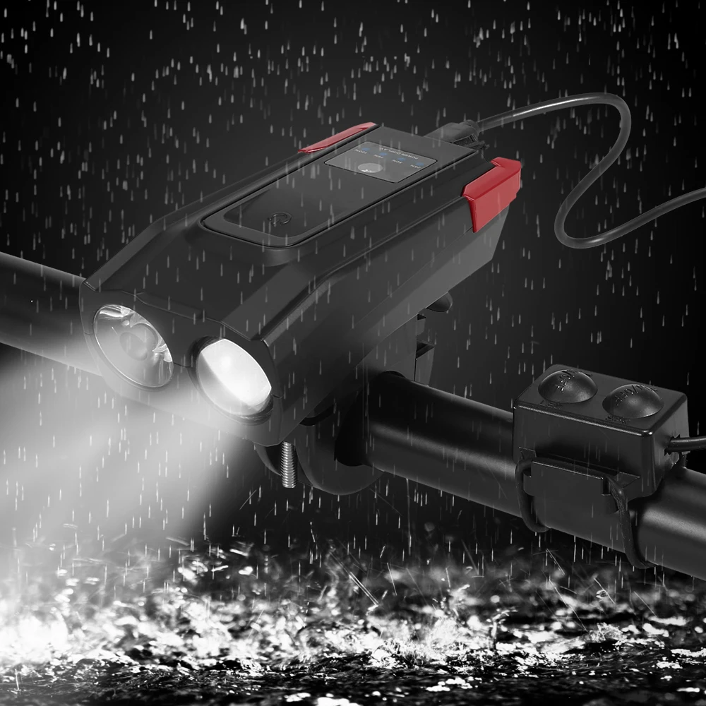 4000 mAh индукционный велосипедный передний свет набор USB перезаряжаемая умная фара с рогом 800 люмен светодиодная велосипедная лампа Велосипедное освещение