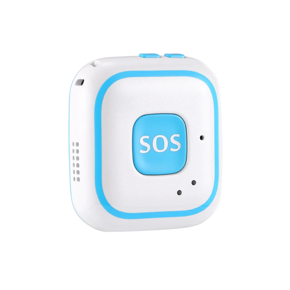 GSM GPRS для пожилых людей, кнопка SOS, Аварийная сигнализация V28, осенняя сигнализация, отслеживание в режиме реального времени, двусторонняя говорящая гео-забор для ухода за пожилыми людьми - Цвет: Синий
