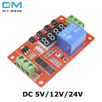 

DC 5V/12V/24V Multifunction Self-lock Relay PLC Digital Display Cycle Delay Time Timer Switch Module PLC Home Automation Module