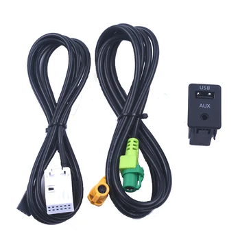 AUX USB switch for VW POLO new Magotan Touran Touran GOLF Bora Jetta PASSAT cc biurlink car aux usb panel switch button diy aux usb adapter 12pin audio rear connector for vw golf passat