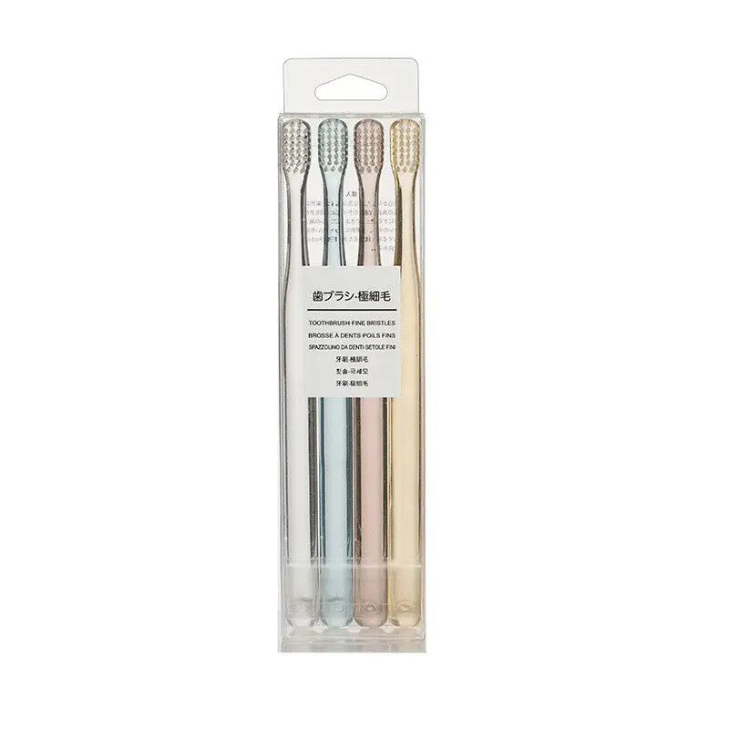 4pc 2/3/4 шт. Ультра мягкий древесный уголь нано зубная щетка гигиена полости рта для взрослых - Цвет: 4pc