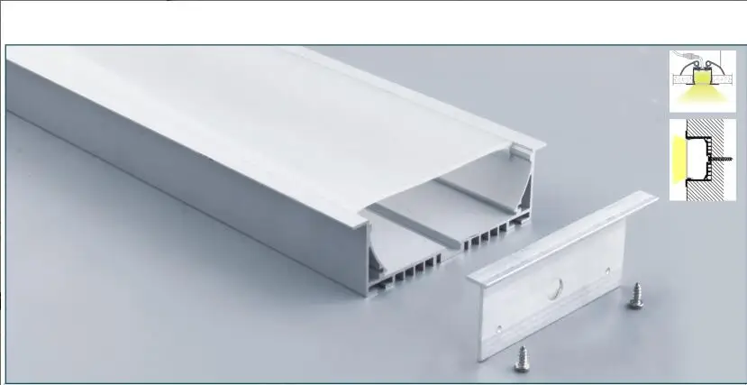 20X2 м наборы/лот u-образный алюминиевый профиль светодиодный бар большой размер квадратный тип алюминиевый светодиодный канал с