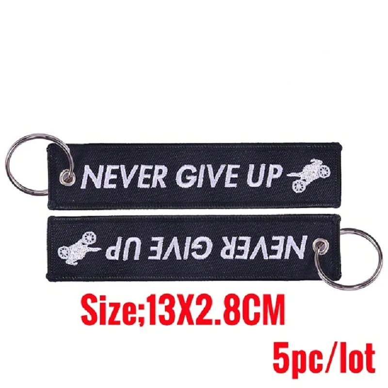 5-PCS-LOT-Fashion-Jewelry-Motor-Key-Holder-Key-Fobs-Embroidery-Motorcycle-Keychain-Never-Give-Up (6)