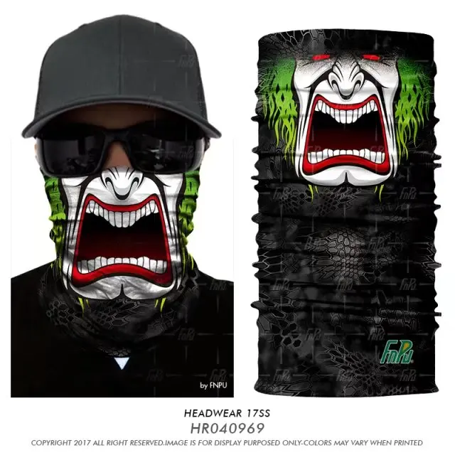 3D бесшовная бандана для шеи, маска для лица мотоцикла, Череп, Хэллоуин, Джокер, зимняя бандана для шеи, походная Балаклава, повязка на голову