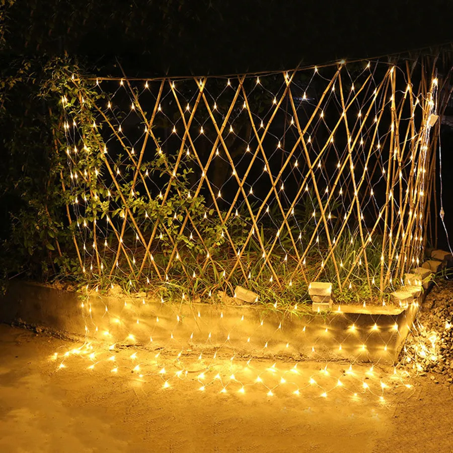 Thrisdar 2x2M 3x2M 6x4M LED Net Mesh Fairy String Light Outdoor Garden Patio Window Curtain Xmas Wedding Holiday Garland Light Thrisdar 2x2M 3x2M 6x4M LED Net Mesh Fairy String Light Outdoor Garden Patio Window Curtain Xmas Wedding Holiday Garland Light