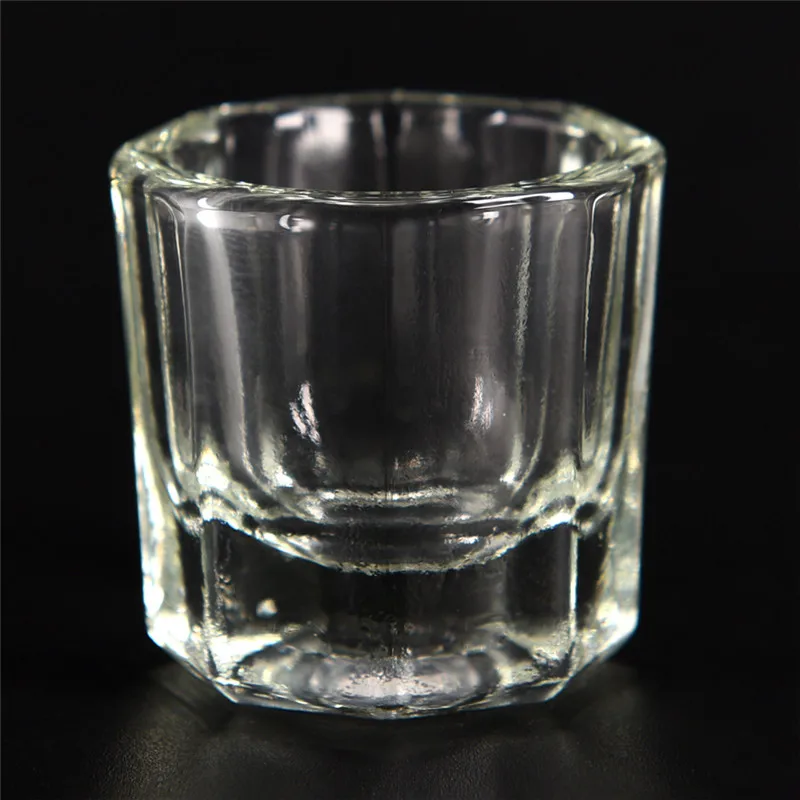 Акриловая пудра Dappen Блюдо Хрустальная стеклянная чашка для акрилового дизайна ногтей 1 шт. прозрачный белый цвет прозрачное акриловое жидкое стекло