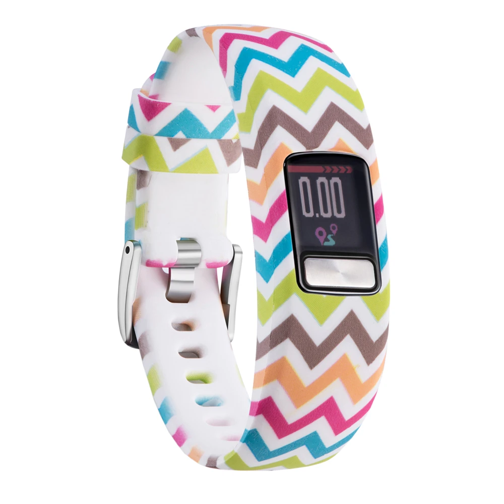 

Silicone Replacement Sport Band Printed Bracelet Strap for Garmin Vivofit 4,Fashionable Fitness Accessory Wristbands,Large/Small