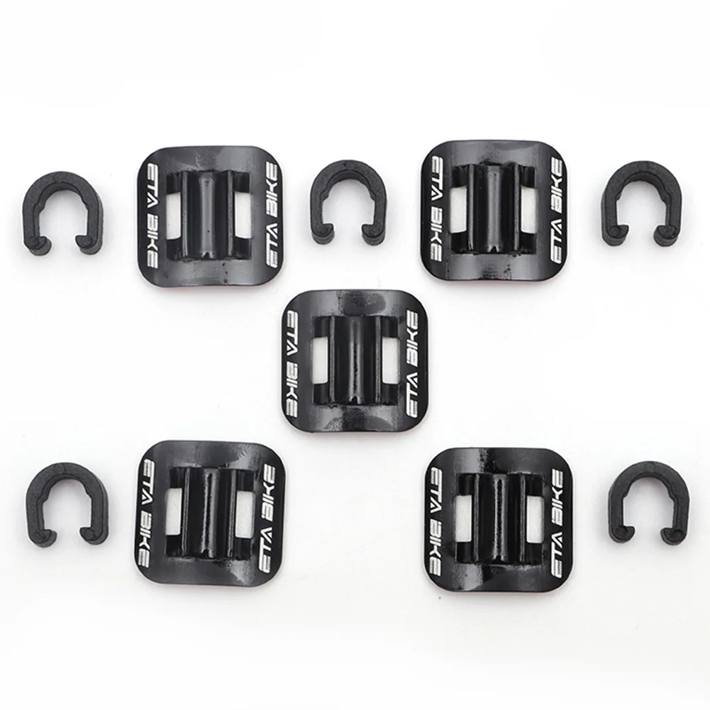 

5 Pcs Seat Fixed Clamp Aluminum Bike Clip Oil Tube Tubing C Shape Guide Conversion Frame Bicycle Buckle Brake Cable