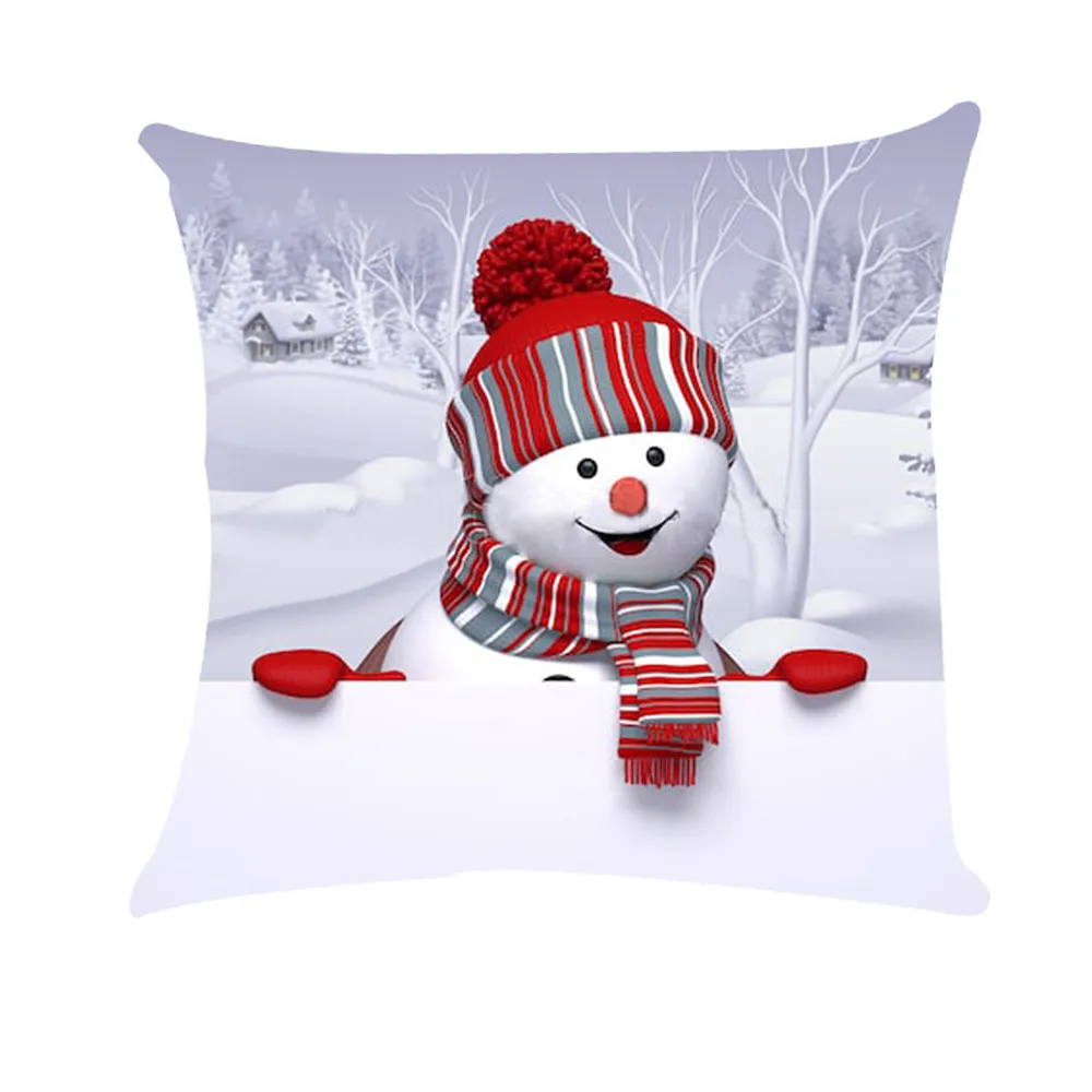 

pillow case christmas for home xmas Snowman Super Soft Pillow Cover Cushion #XTN