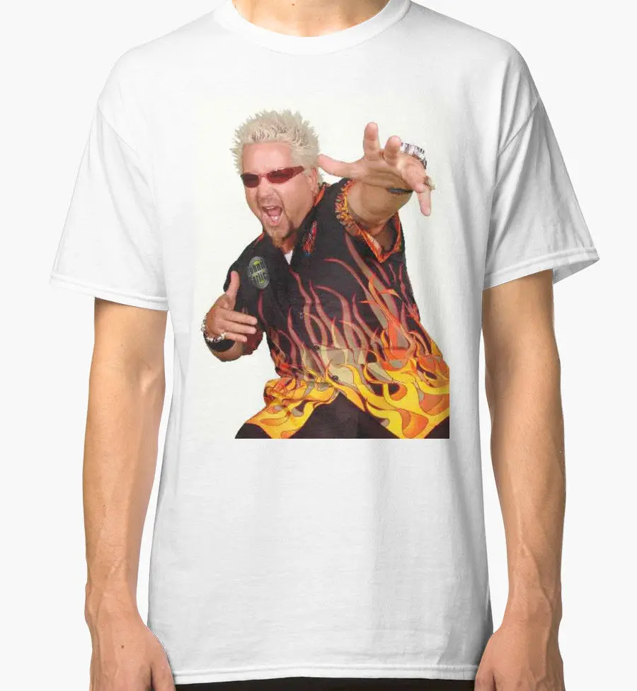 2017 New Fashion Men'S T Shirts Short Sleeve Guy Fieri Men's White Tees