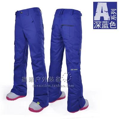 Gsou зимние лыжные штаны Женская южнокорейская модель одиночных и двухбортных водонепроницаемых дышащих зарядных штанов больше зимы - Цвет: color 11