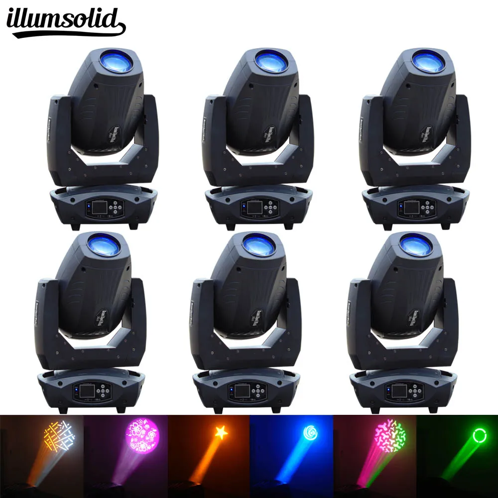 

6Pcs/lot Professional LED Beam 200W LED with gobos fog DMX Stage Light Effect Bar Lighting Show Strobe for DJ Disco Party KTV