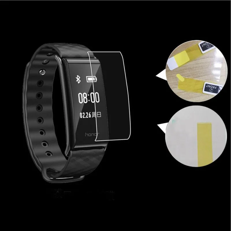 

Protective Film for 0.96"Huawei Honor A2 Smart Wristband HRM IP67 Show Message Refuse Call Screen Protector-/